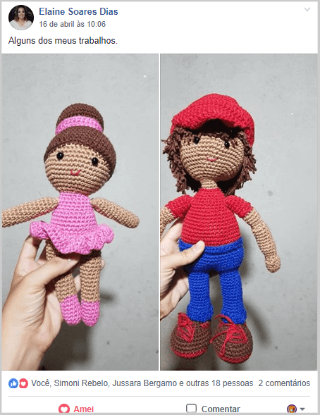 Amigurumis menina e menino